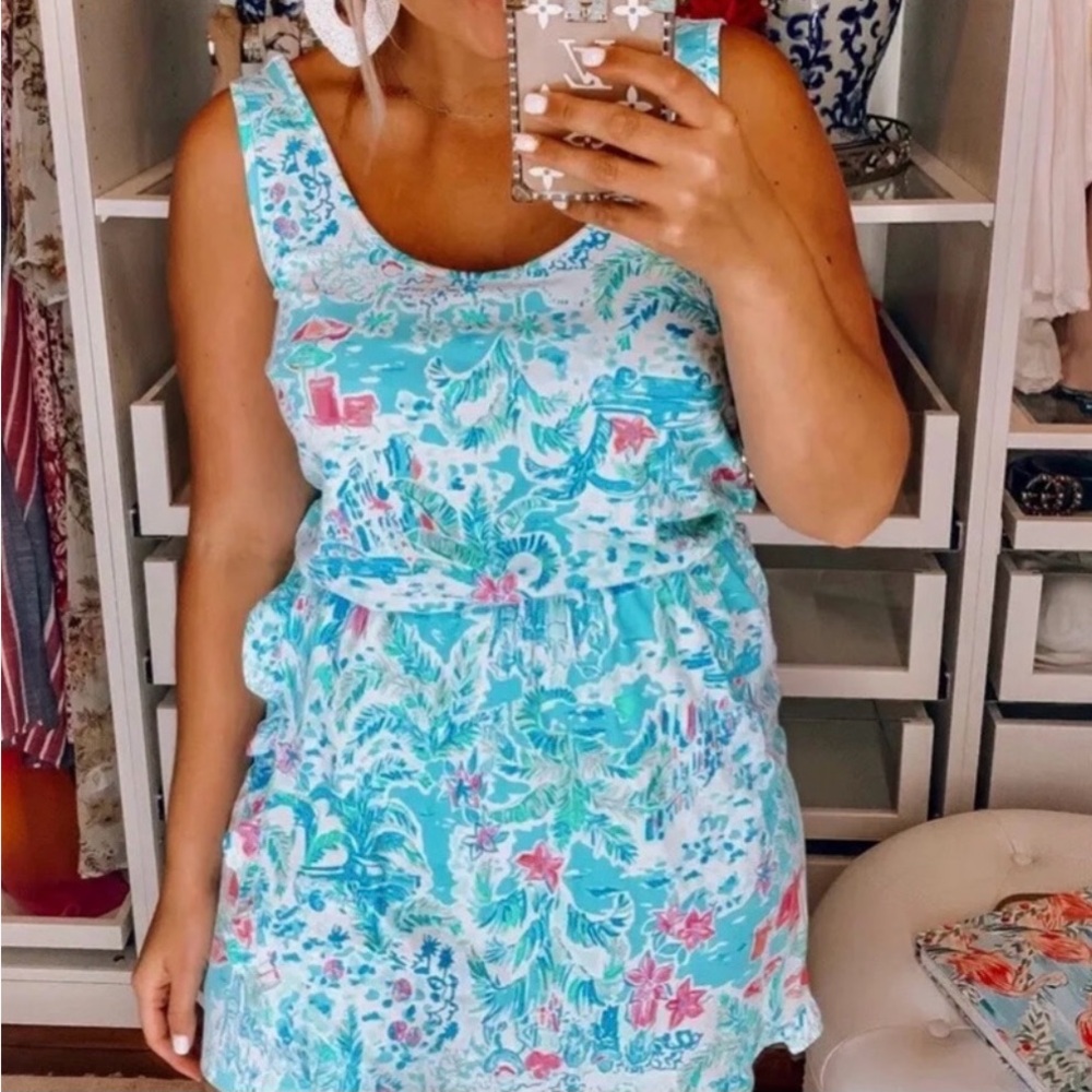 🦩🌴Lilly Pulitzer Analee Romper~What a Lovely Place EUC🦩🌴 - Picture 9 of 16